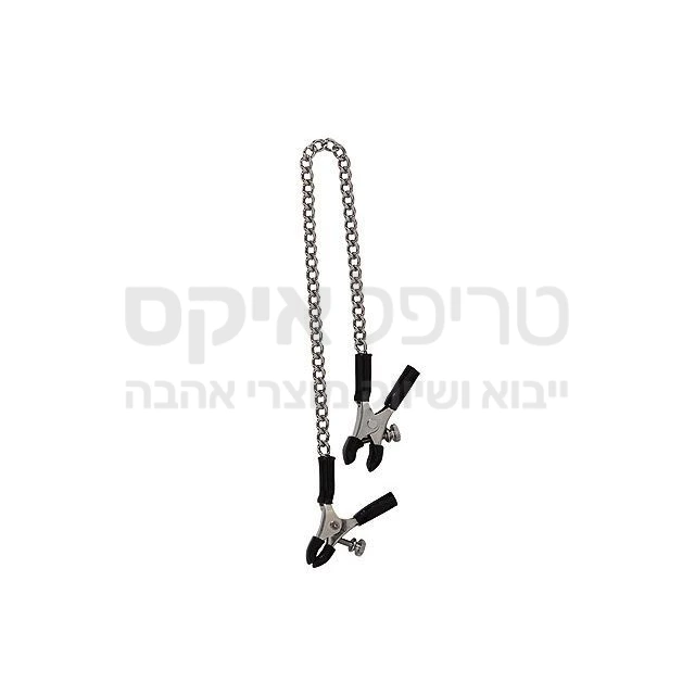 חמישים גוונים - מצבטי שרשרת מתכתית. צבטנים כולל רגולז'ים לכיוונון עדין של הלחיצה, לצביטה מושלמת. המצבט מצופה ויניל שחור רך למניעת מגע במתכת (ניתן להסרה).